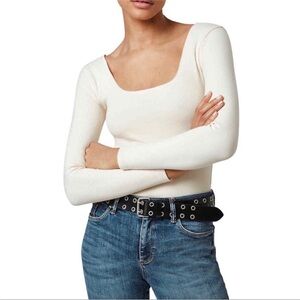 ALLSAINTS LONG SLEEVE Jamie micro RIBBED BODYSUIT size 10
